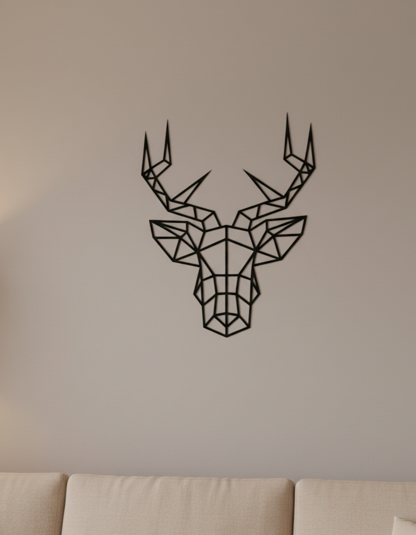 Deer- Geometric Wooden Wall Decor