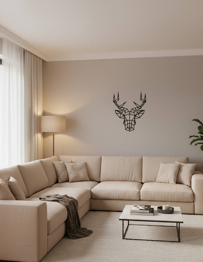 Deer- Geometric Wooden Wall Decor