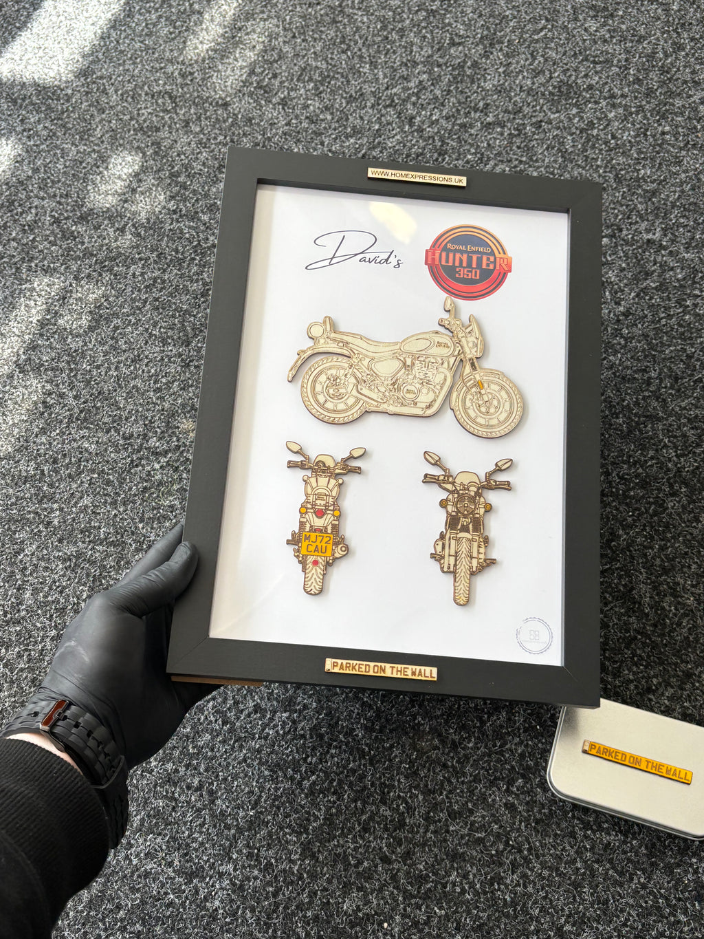 Custom Bike Wall Frames - Parked On The Wall (with Key chain)
