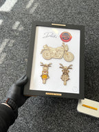 Custom Bike Wall Frames - Parked On The Wall (with Key chain)