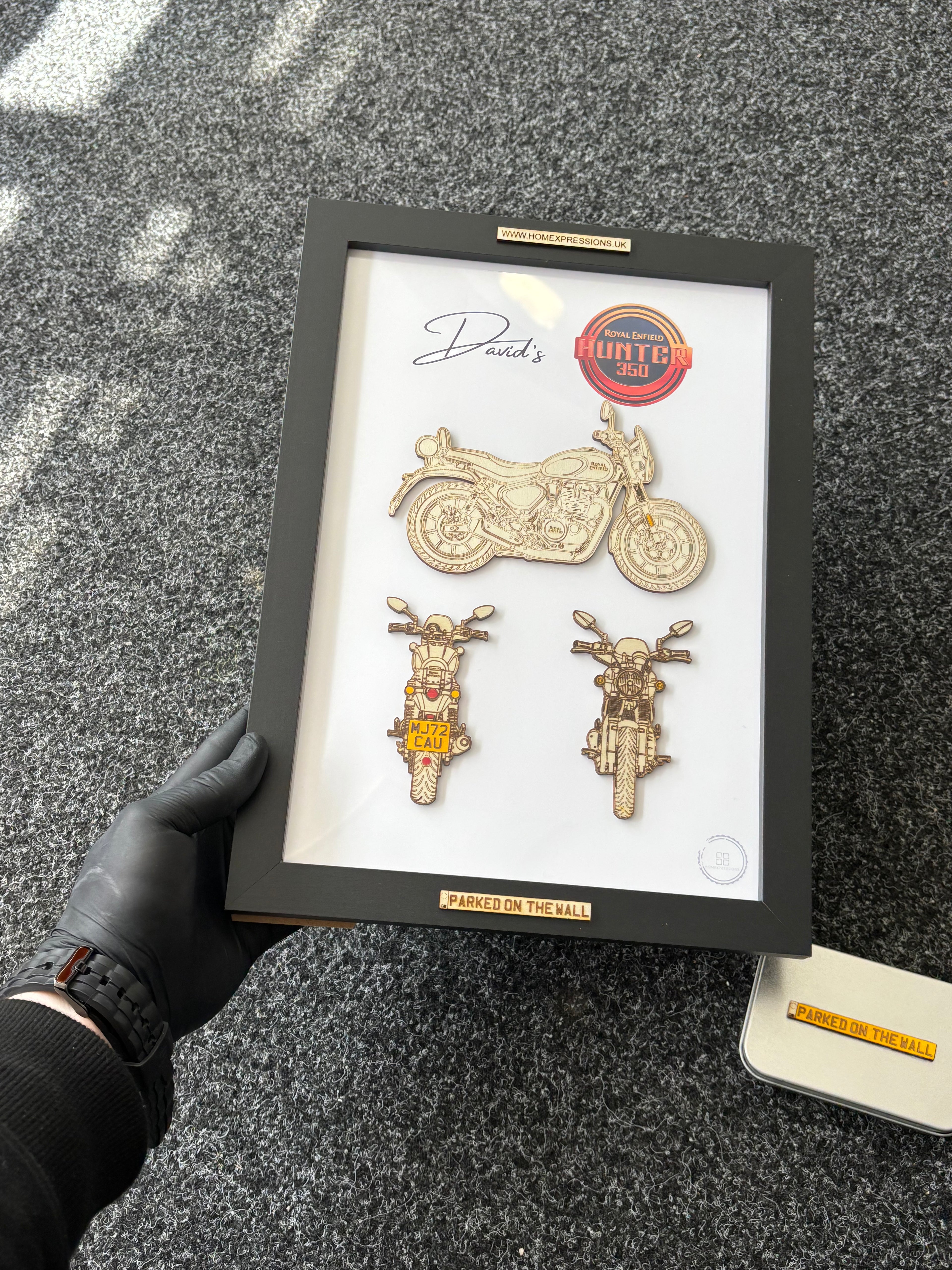 Custom Bike Wall Frames - Parked On The Wall (with Key chain)