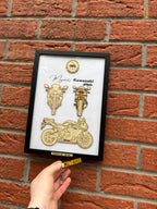 Custom Bike Wall Frames - Parked On The Wall (with Key chain)