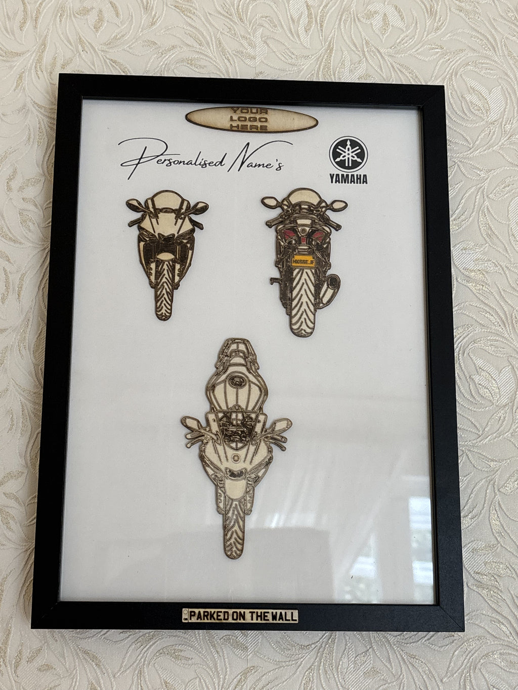 Custom Bike Wall Frames - Parked On The Wall (with Key chain)