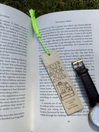 Custom Wooden Bookmark – “Never Judge a Book by Its Cover”