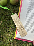 Custom Wooden Bookmark – “Never Judge a Book by Its Cover”