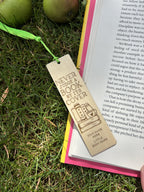 Custom Wooden Bookmark – “Never Judge a Book by Its Cover”