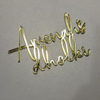 Personalised Gold/Silver Acrylic Cake Topper – Custom Name | UK Made