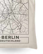 Berlin Canvas Tote Bag – Stylish Printed Tote with Map Design