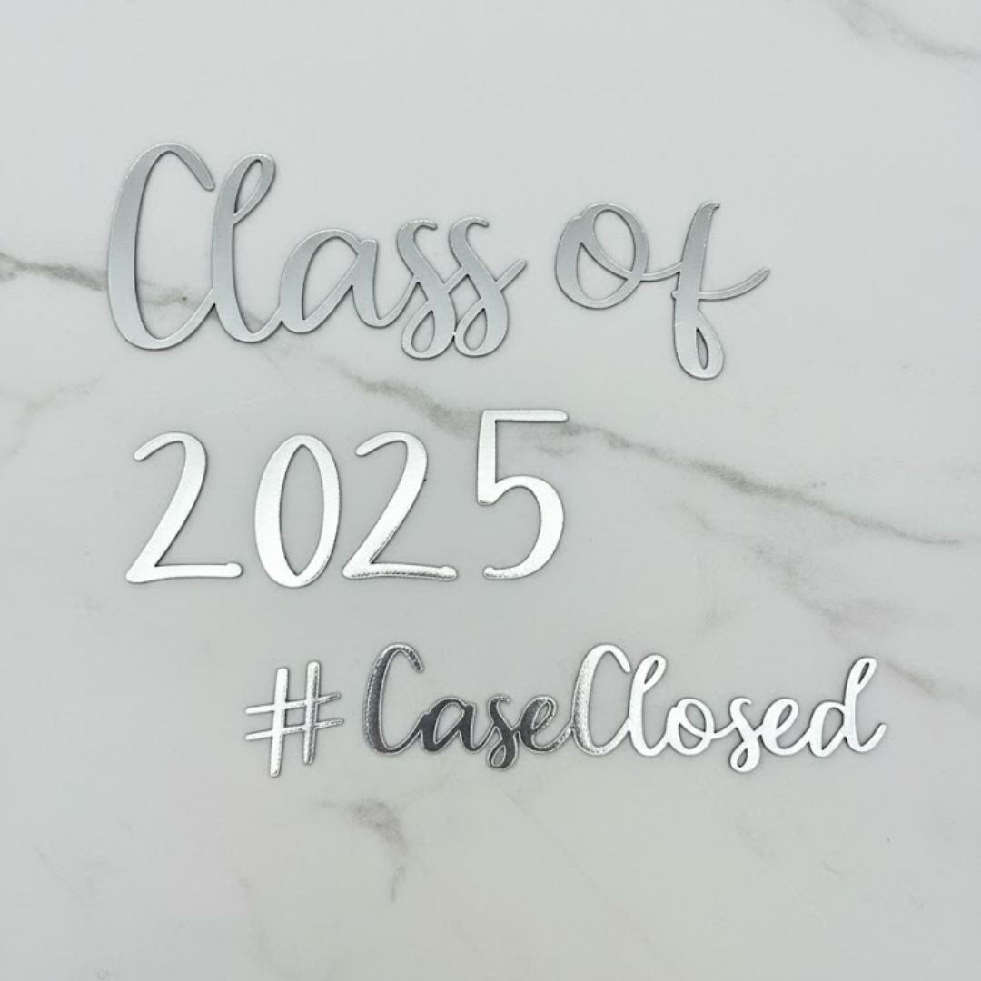 Personalised Gold/Silver Card Cake Topper – Custom Name | UK Made