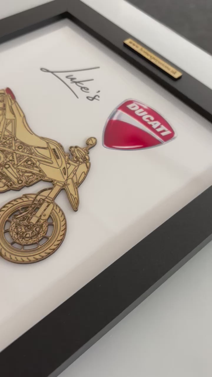 Custom Bike Wall Frames - Parked On The Wall (with Key chain)
