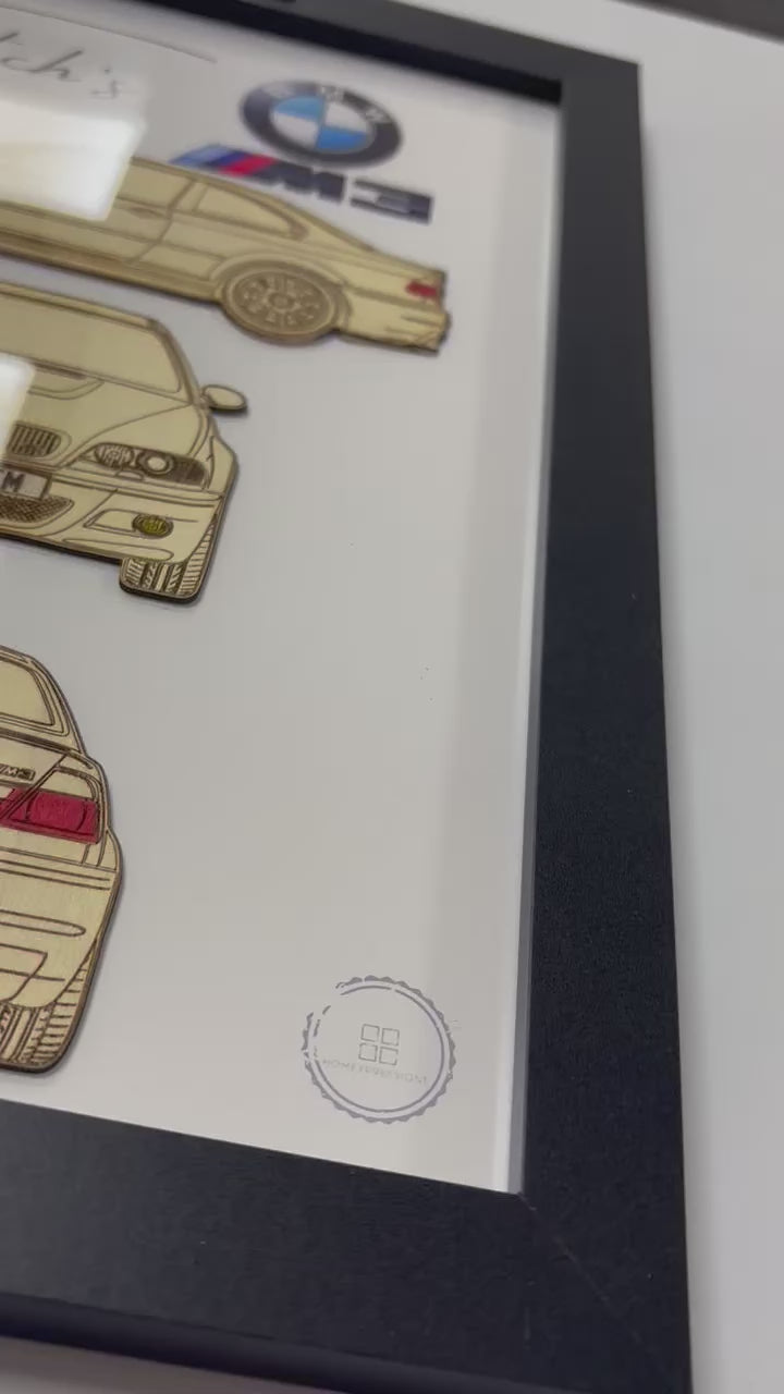 Custom Car Wall Frames - Parked On The Wall (with Keychain)
