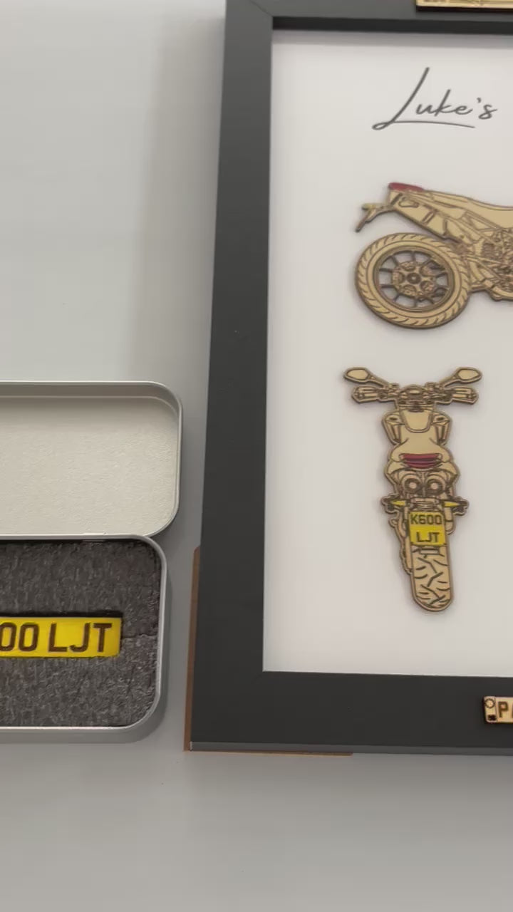 Custom Bike Wall Frames - Parked On The Wall (with Key chain)