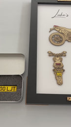 Custom Bike Wall Frames - Parked On The Wall (with Key chain)