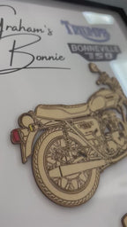 Custom Bike Wall Frames - Parked On The Wall (with Key chain)